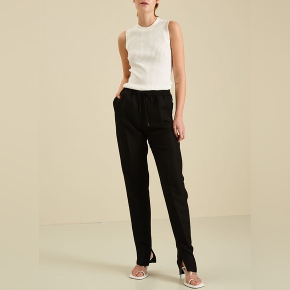 Sportmax by Max Mara Label-cut Trousers Sz:Small US4 IT38 Fall/WinterColor:Black - Picture 2 of 4